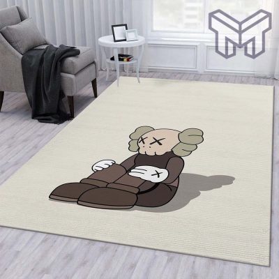 Kaws illustration area rug living room rug floor decor home decorations