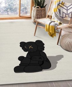 Kaws illustration area rug living room rug us gift decor