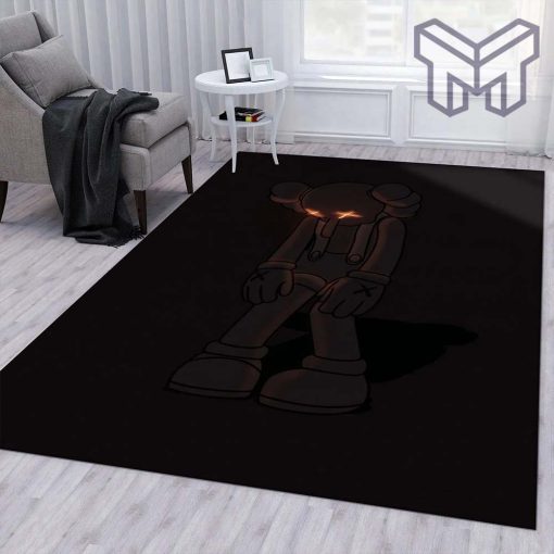 Kaws lie glow area rug for christmas living room rug floor decor floor mats keep warm in winter