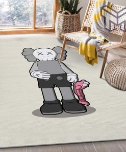 Kaws share cream area rug bedroom rug christmas gift us decor