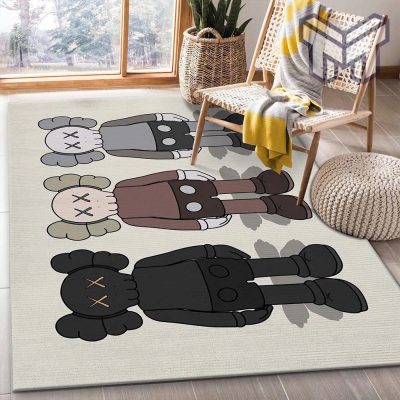 Kaws standing set area rug bedroom rug family gift us decor