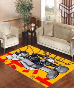 Kaws yellow cartoon living room carpet rugs