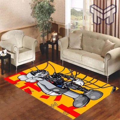 Kaws yellow cartoon living room carpet rugs