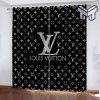 Louis vuiton black logo fashion luxury brand window curtain window decor,curtain waterproof with sun block