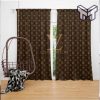 Louis vuiton hot premium logo fashion luxury brand window curtain window decor,curtain waterproof with sun block