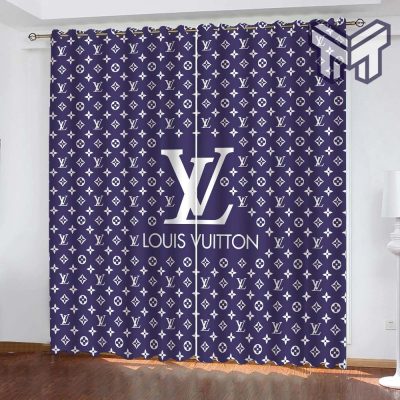 Louis vuiton violet logo fashion luxury brand window curtain window decor,curtain waterproof with sun block