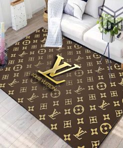 Louis vuitton 3d logo new fashion area rug carpet living room rug us gift decor