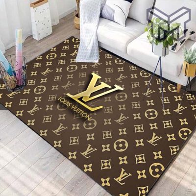 Louis vuitton 3d logo new fashion area rug carpet living room rug us gift decor