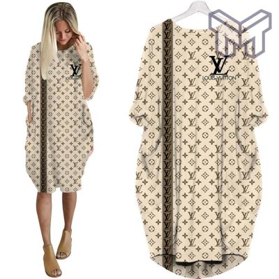 Louis vuitton batwing pocket dress lv luxury brand clothing clothes outfit for women hot 2023 Type01