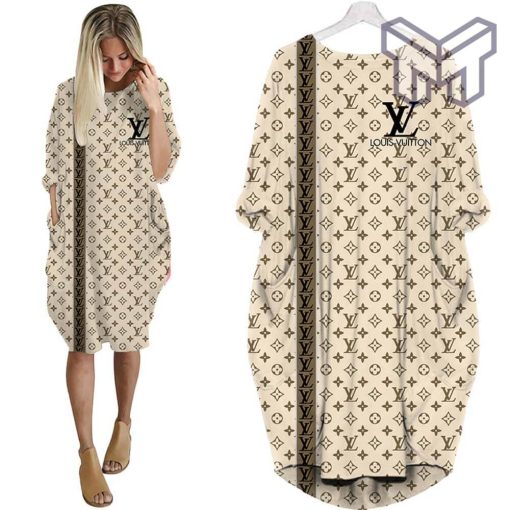 Louis vuitton batwing pocket dress lv luxury brand clothing clothes outfit for women hot 2023 Type01