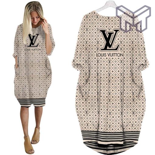 Louis vuitton batwing pocket dress lv luxury brand clothing clothes outfit for women hot 2023 Type02