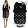 Louis vuitton black batwing pocket dress lv luxury brand clothing clothes outfit for women hot 2023 Type01