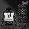 Louis vuitton black hoodie sweatpants pants hot 2023 lv luxury brand clothing clothes outfit for men