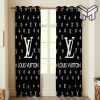 Louis vuitton black luxury premium window curtain window decor,curtain waterproof with sun block