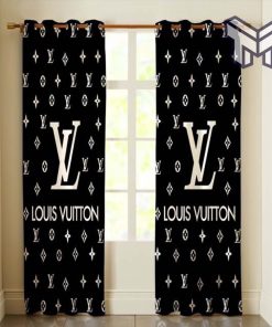 Louis vuitton black luxury premium window curtain window decor,curtain waterproof with sun block