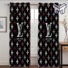 Louis vuitton black luxury window curtain curtain for child bedroom living room window decor,curtain waterproof with sun block