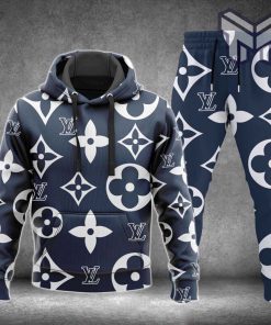 Louis vuitton blue hoodie sweatpants pants hot 2023 lv luxury brand clothing clothes outfit for men