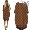 Louis vuitton brown batwing pocket dress lv luxury brand clothing clothes outfit for women hot 2023 Type02