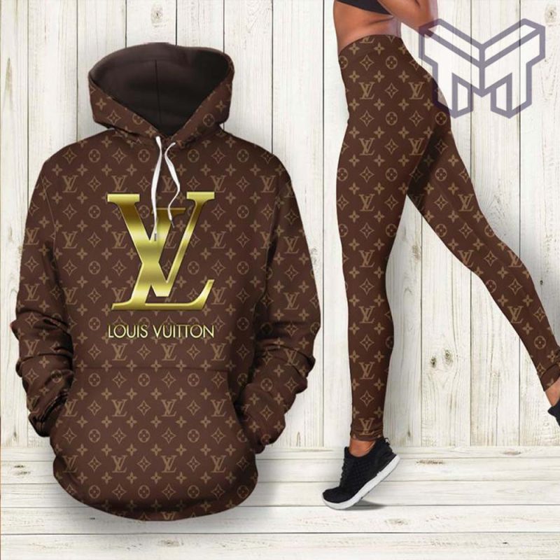 Louis vuitton brown unisex hoodie for men women lv luxury brand clothing  clothes outfit 206 hdlux