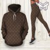 Louis vuitton brown hoodie leggings luxury brand lv clothing clothes outfit for women hot 2023 Type01