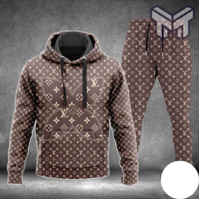 Louis vuitton brown hoodie sweatpants pants hot 2023 lv luxury brand clothing clothes outfit for men