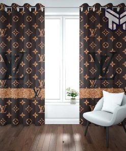 Louis vuitton brown luxury fashion window curtain trending 2023 for home decor