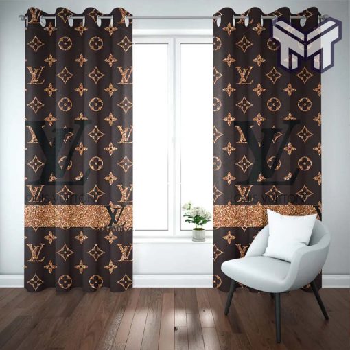 Louis vuitton brown luxury fashion window curtain trending 2023 for home decor