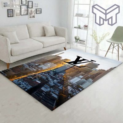 Louis vuitton cityscape rug living room rug floor decor home decorations