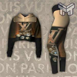 Louis vuitton croptop hoodie leggings for women luxury brand lv clothing  clothes outfit…