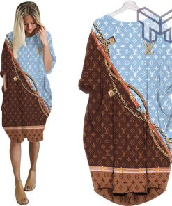 Louis vuitton fashion batwing pocket dress lv luxury brand clothing clothes outfit for women hot 2023 Type 03