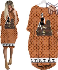 Louis vuitton fashion girl batwing pocket dress lv luxury brand clothing clothes outfit for women hot 2023