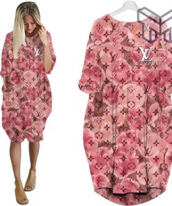 Louis vuitton flower batwing pocket dress lv luxury brand clothing clothes outfit for women hot 2023