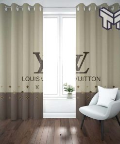 Louis vuitton light grey luxury fashion window curtain trending 2023 for home decor