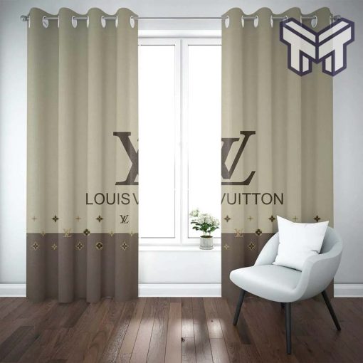 Louis vuitton light grey luxury fashion window curtain trending 2023 for home decor