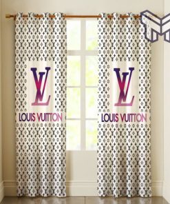 Louis vuitton light luxury brand logo premium window curtain window decor,curtain waterproof with sun block