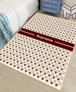 Louis vuitton lv beige luxury area rug for living room bedroom carpet home decorations mat