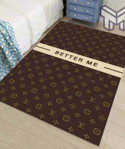 Louis vuitton lv brown luxury area rug for living room bedroom carpet home decorations mat