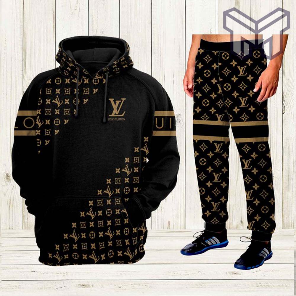 Louis vuitton blue hoodie sweatpants pants hot 2023 lv luxury brand  clothing clothes outfit for men type02 - Muranotex Store