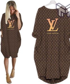 Louis vuitton monogram batwing pocket dress lv luxury brand clothing clothes outfit for women hot 2023