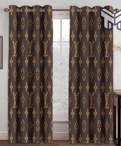 Louis vuitton new brown luxury window curtain curtain for child bedroom living room window decor ,curtain waterproof with sun block