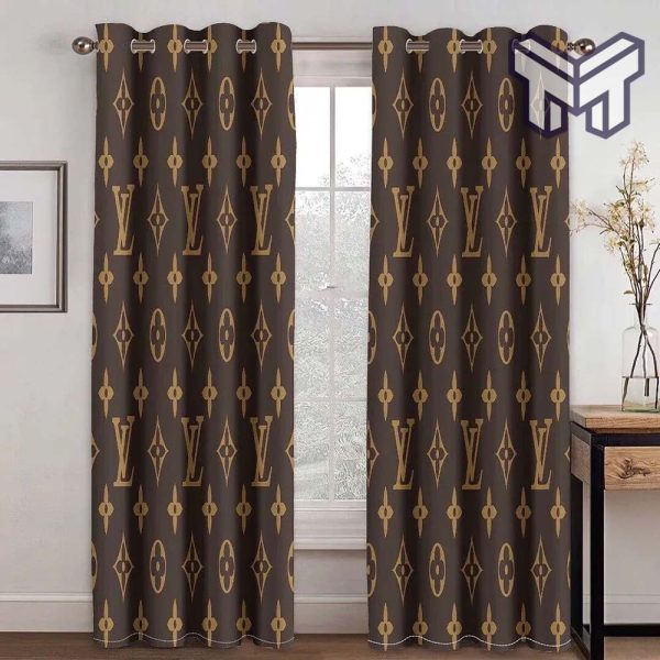 Louis vuitton lv window curtains hot 2023 set for living room