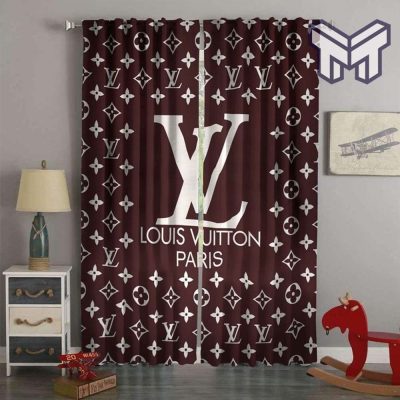 Louis vuitton new luxury brand window curtain living room window decor,curtain waterproof with sun block