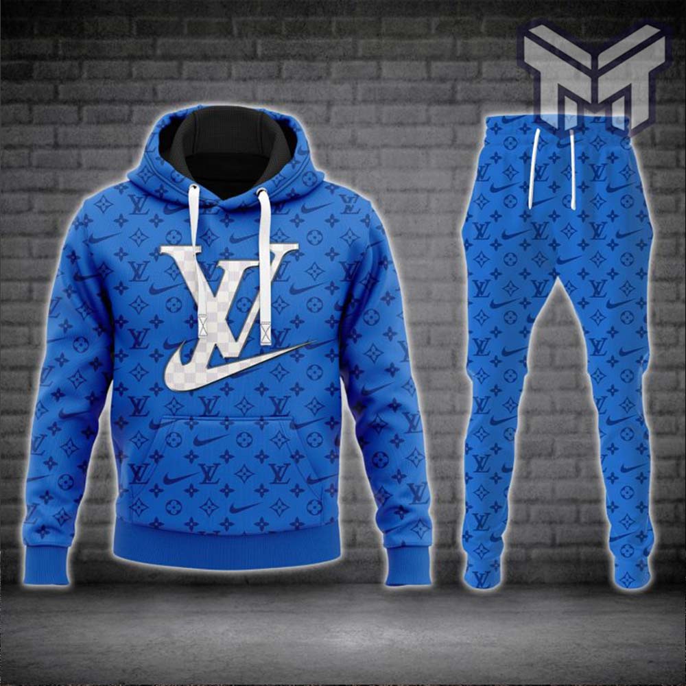Louis vuitton nike hoodie sweatpants pants hot 2023 lv luxury clothing  clothes outfit for men type01 - Muranotex Store
