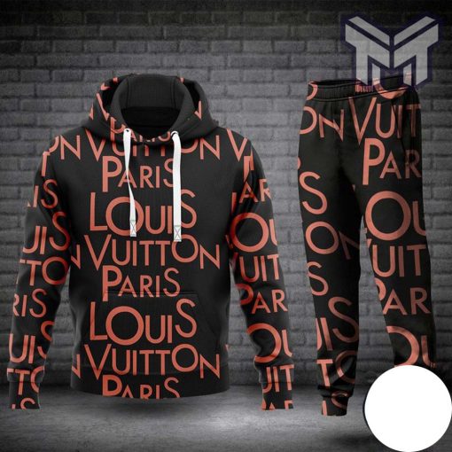 Louis vuitton red hoodie sweatpants pants hot 2023 lv luxury brand clothing clothes outfit for men