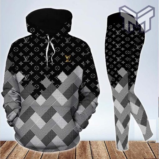 Louis vuitton seamless pattern 3d hoodie leggings set lv gift hot 2023