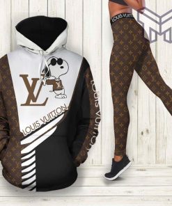 Louis vuitton snoopy hoodie leggings luxury brand lv clothing clothes outfit disney gift hot 2023