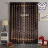 Louis vuitton supreme lv brown square pattern window curtain,curtain waterproof with sun block