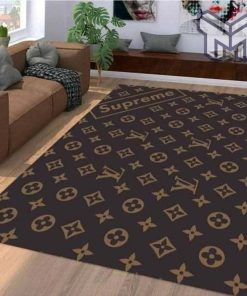 Louis vuitton supreme new fashion area rug carpet living room rug us gift decor