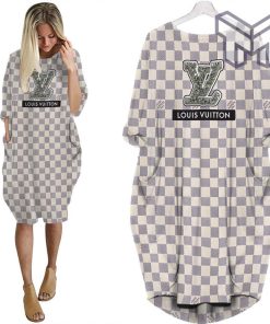 Louis vuitton white batwing pocket dress lv luxury brand clothing clothes outfit for women hot 2023