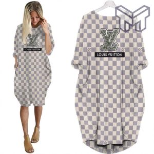 Louis vuitton white batwing pocket dress lv luxury brand clothing clothes outfit for women hot 2023